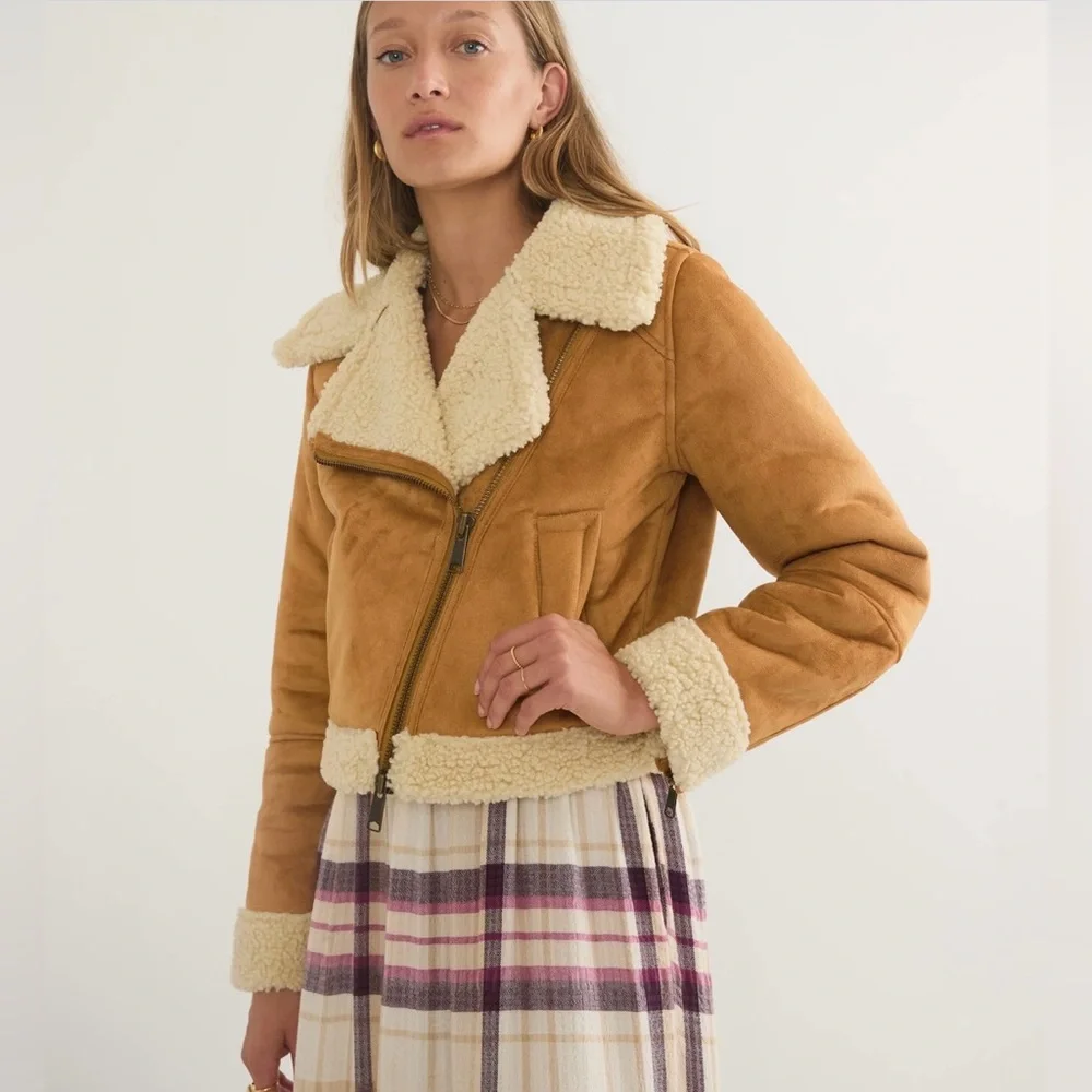 New Marine Layer Sherpa Moto Jacket size Large - Picture 3 of 16